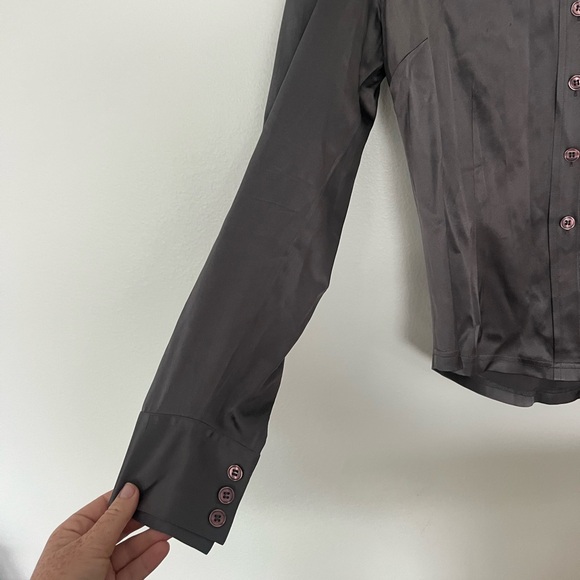 Bebe Silk Button Up Top - Picture 3 of 4